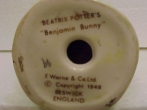 Benjamin Bunny BP-3b Backstamp